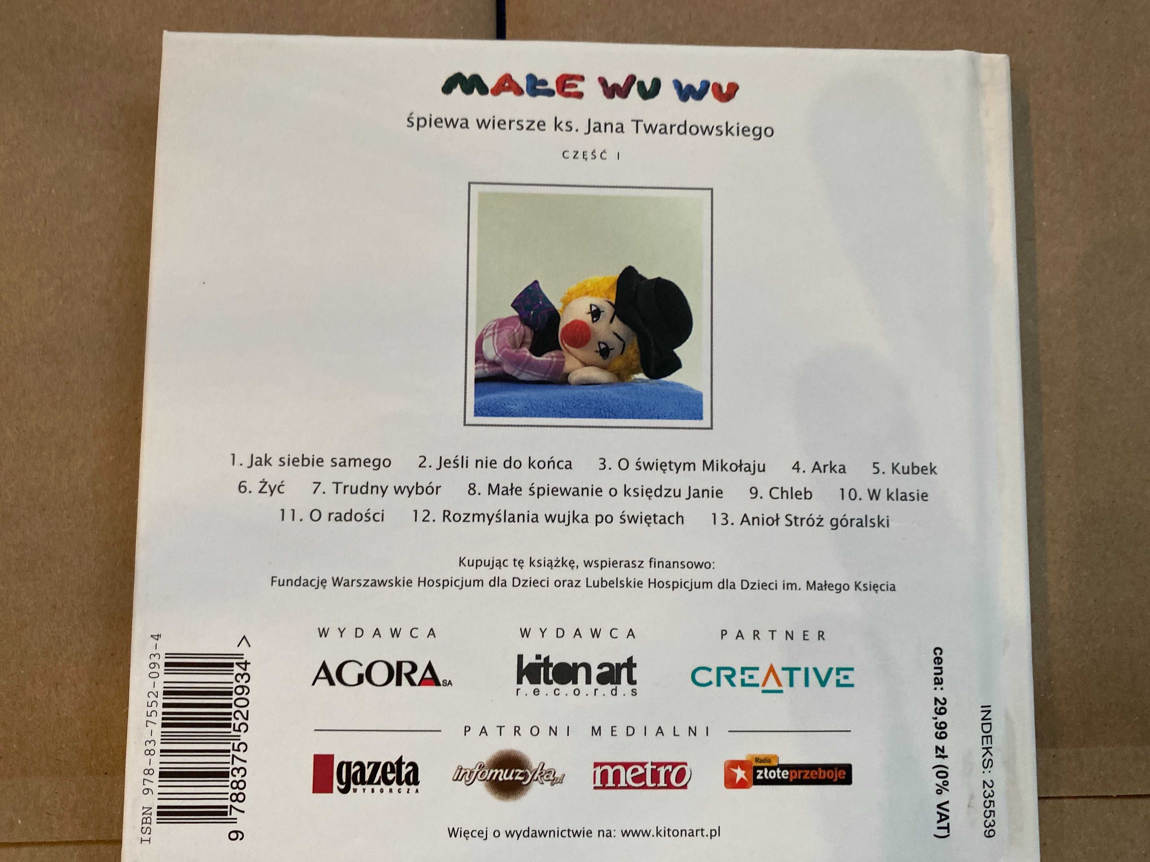 Małe WU WU śpiewa wiersze ks. Jana Twardowskiego - płyta CD