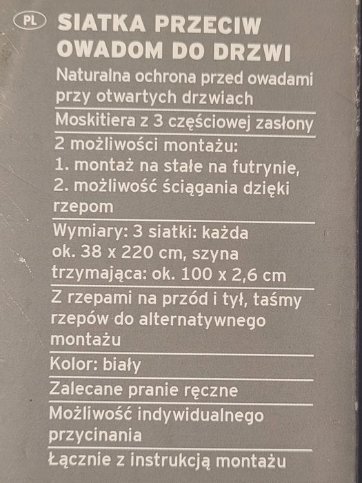 Moskitiera drzwiowa