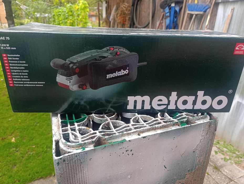 Metabo стрічкова шліфувальна машина, BAE 75 ,торцовка KGS 254M, пила