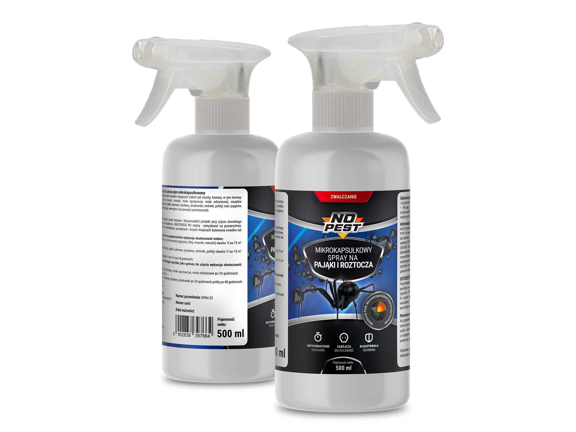 Mikrokapsułkowy spray na pająki i roztocza No Pest 500ml