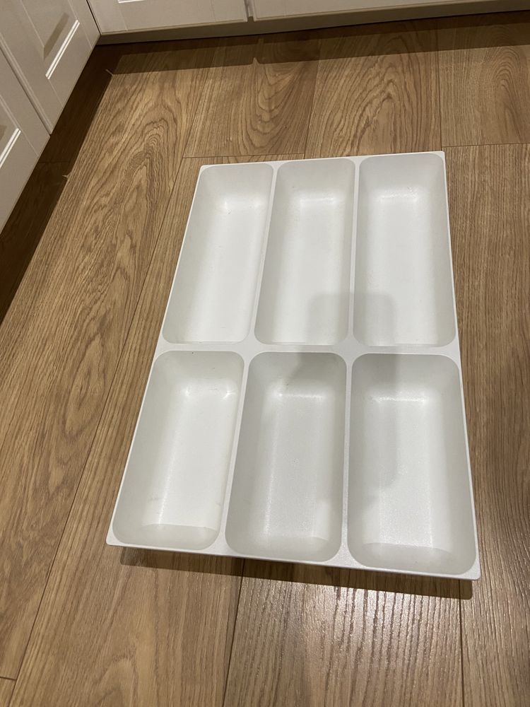 Wkład organizer do szuflad kuchennych do kuchni Ikea biały