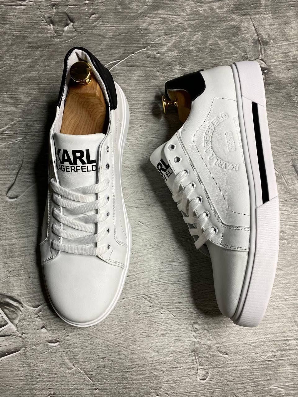 Кожаные кроссовки кеды Karl Lagerfeld
