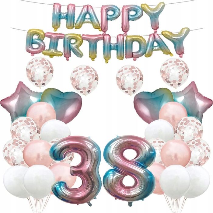 Dekoracja Urodzinowa Dla Dzieci Balony Na 38 Urodziny