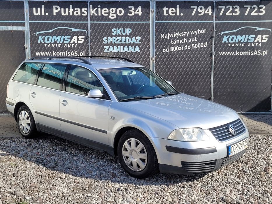 VW Passat 1.9D 130KM 2001r * Klimatyzacja Elektryka szyb Tanie auta *