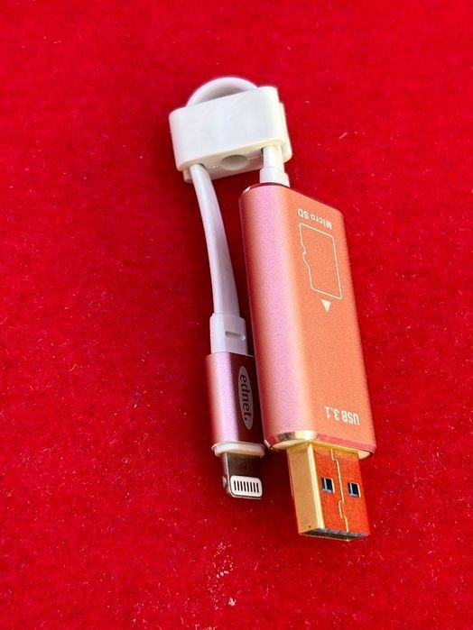 czytnik microsd zewnętrzny ednet apple lightning łatwy w obsłudze