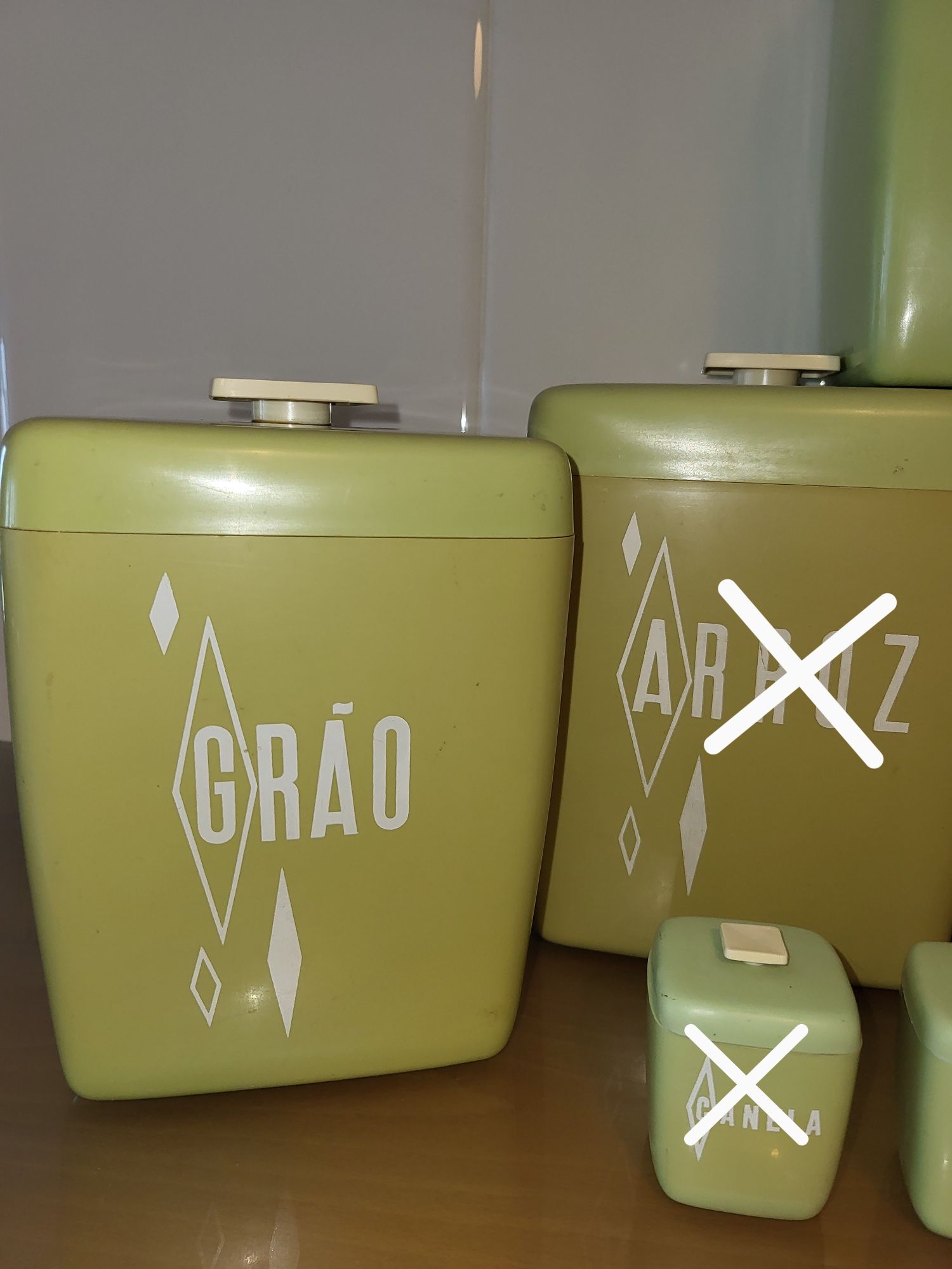6 Caixas de cozinha vintage Edmar