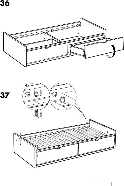 Łóżko Ikea Flaxa 90x200 z pojem. + dnem z listew +materac Hamarvik