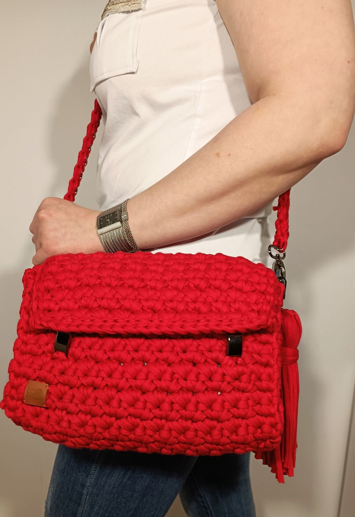 Torebka handmade American Bag czerwona