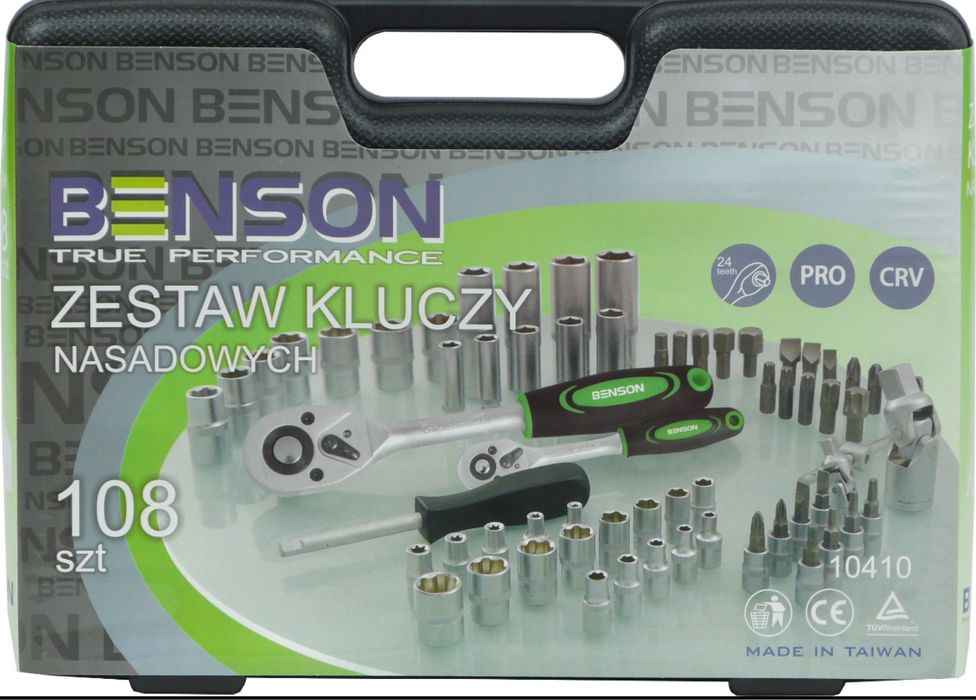 Zestaw Kluczy Nasadowych Torx Benson 108 Elementów Chrom Vanadium