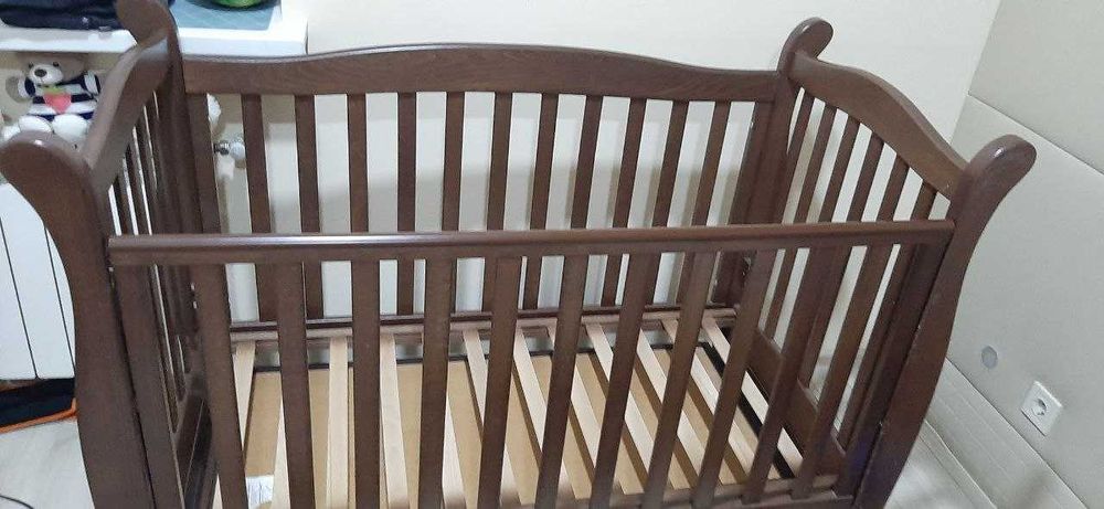 Дитяче ліжко Верес Соня ЛД15 горіх поперечний маятник з ящиком