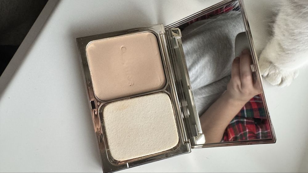 Сет пудра clarins + 2 помади mac