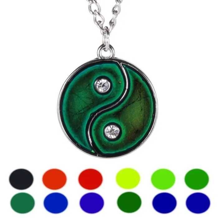 NOVO Yin Yang Liquido sensitivo termico colar pendente muda cor