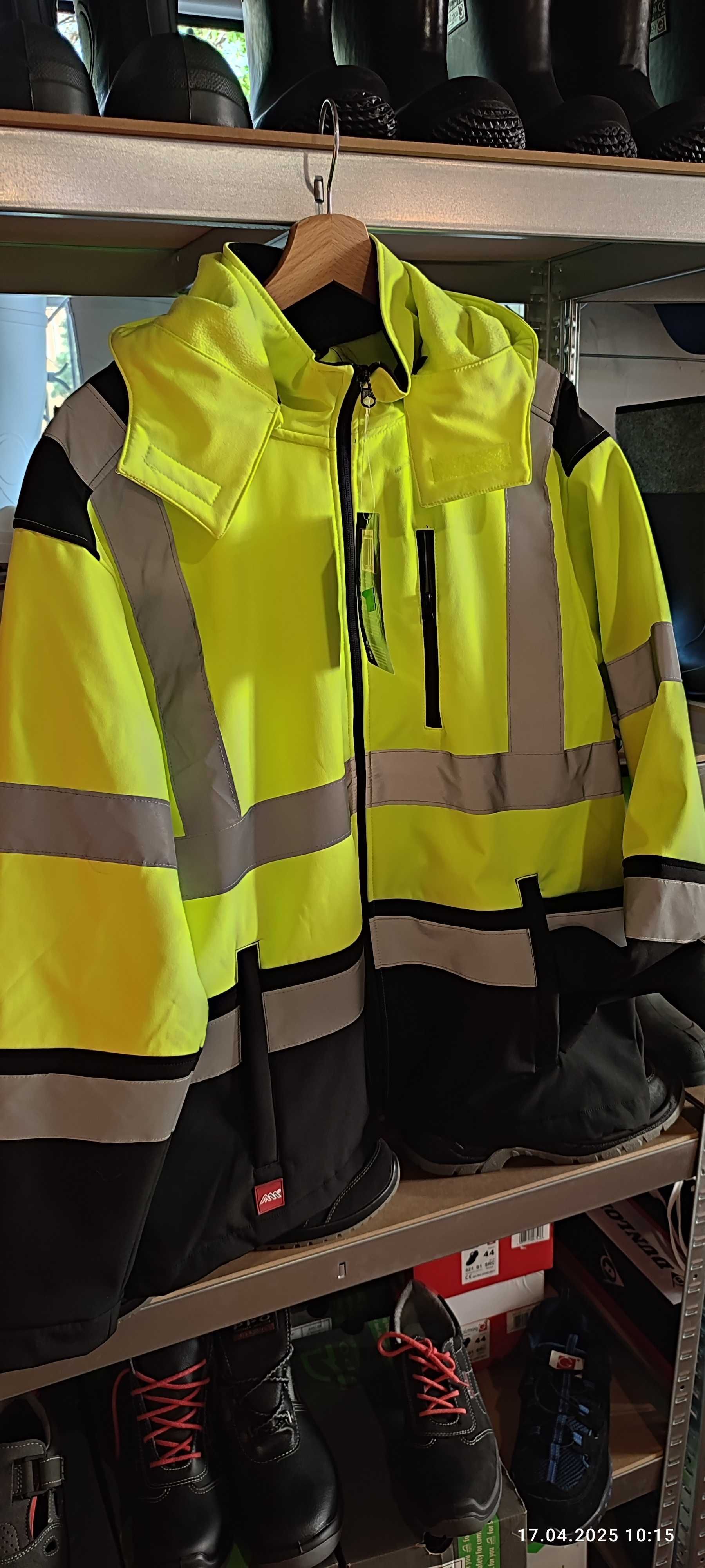 Nowa Kurtka robocza Softshell odblaskowa żółta ostrzegawcza  L