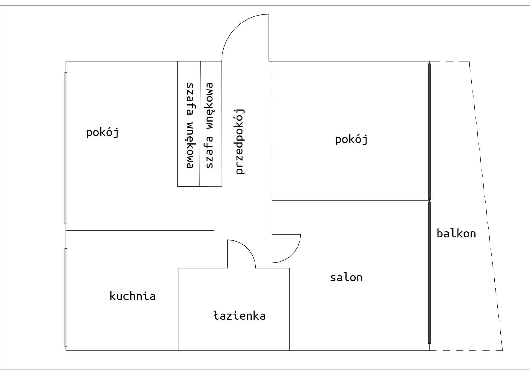 Mieszkanie 54m2 - Popowice