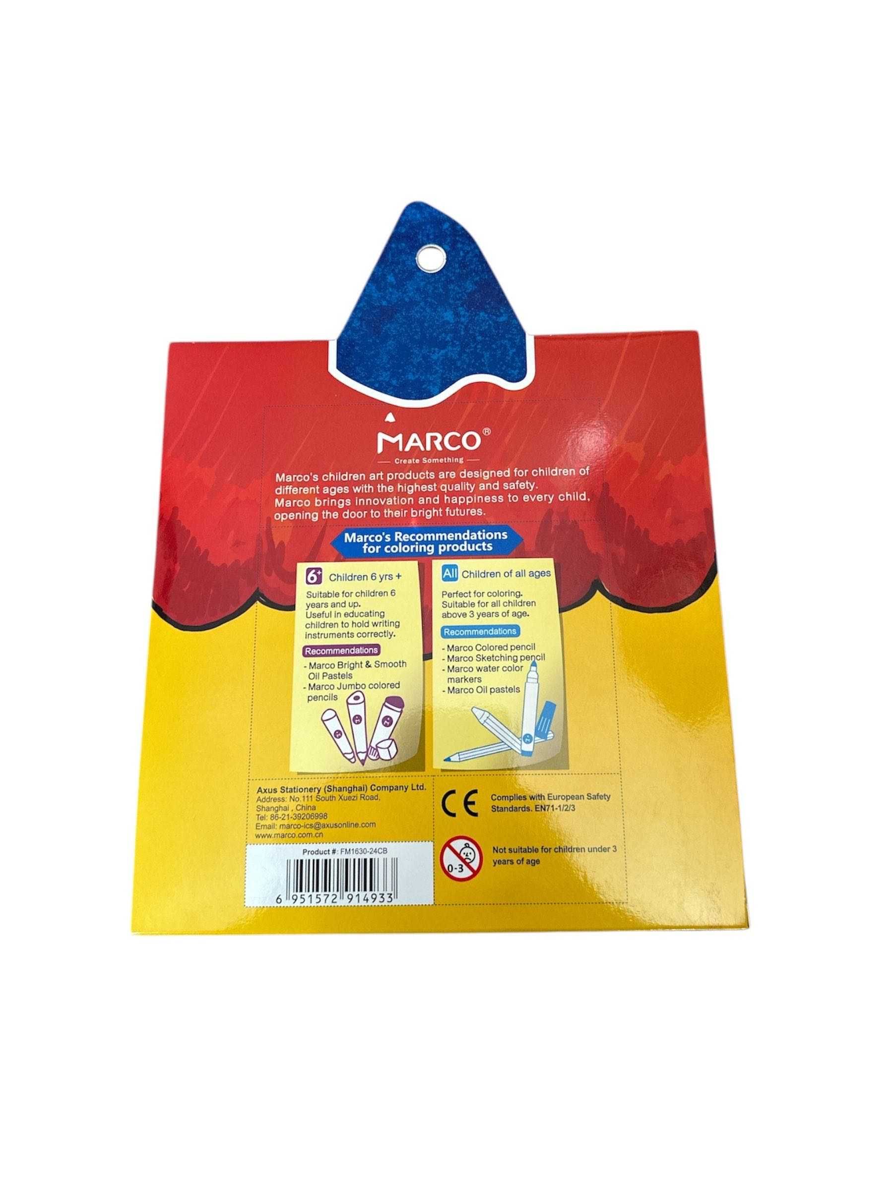 Фломастери Marco Ultra Washable 24 кольорів 1630-24CB