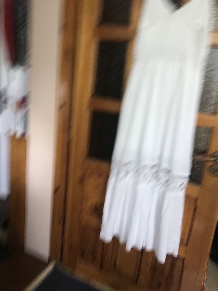 Letnia biała sukienka  boho z haftem r. M Butik