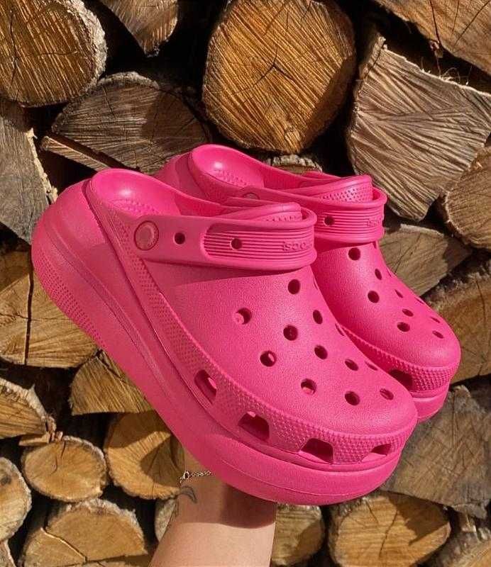 Кроксы Crocs Crush Platform Black молочные  черные белые лавандовые