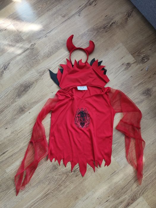 Strój przebranie bluzka diabeł demon r. 164