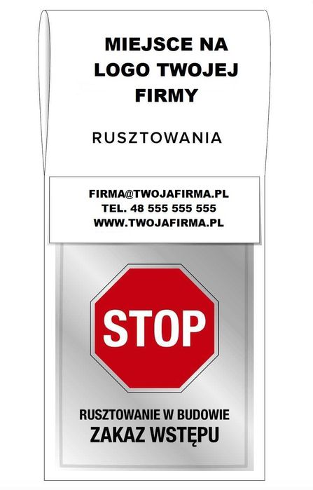 Zawieszka/ koperta na rusztowanie na Protokoły
