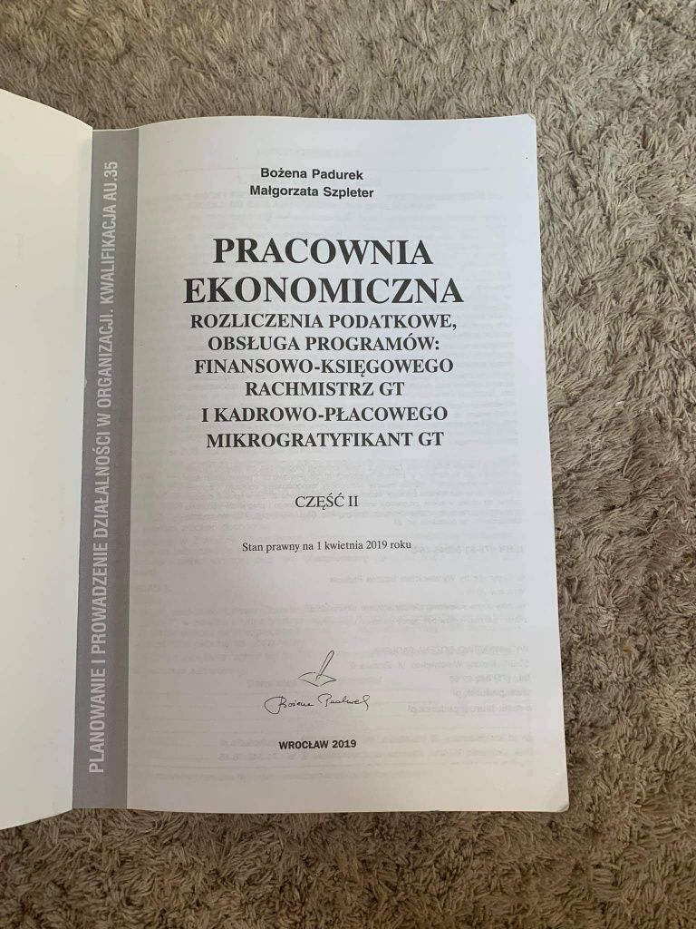 Pracownia Ekonomiczna cz.II Rozliczenia podatkowe - Padurek