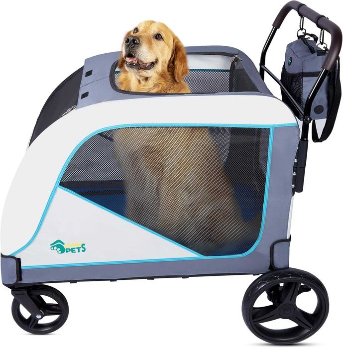 Wózek dla psów Ownpets X-Large składany, 4 koła, do 55 kg