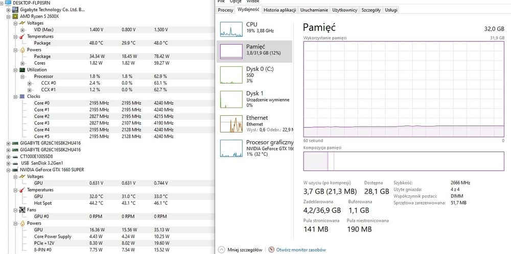 Komputer do gier Ryzen 5 / GTX 1660 Super / 32GB / 1T M.2