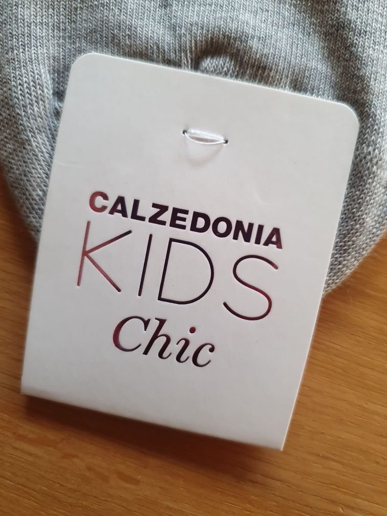 2 szt Skarpety Calzedonia kids chic 34/36 czarne szare z kokardkami