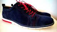 MAZARO CASUAL  sneakers blue lether ecco shoes PORTUGAL rozmiar 44