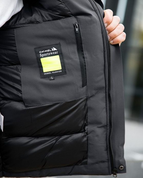 куртка чоловіча з капюшоном графіт демісезон зима/мужская куртка серая