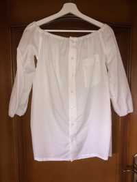 Biała koszula z odkrytymi ramionami M