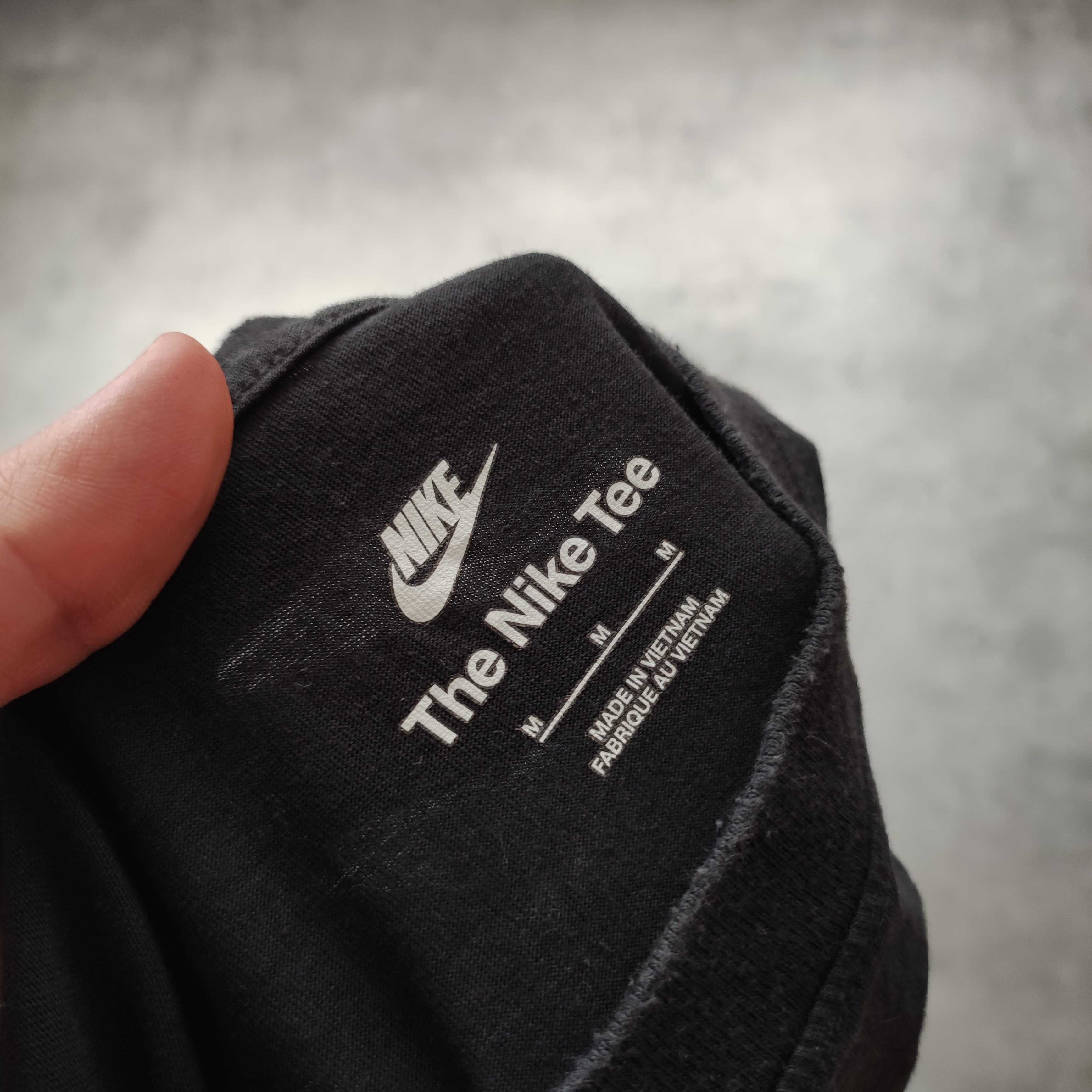 MĘSKA Koszulka Bawełna PREMIUM Czarna Haft Logo Nike Casual Sport