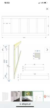 BOAZERIA angielska Classic PANEL ŚCIENNY długość 2,44 M