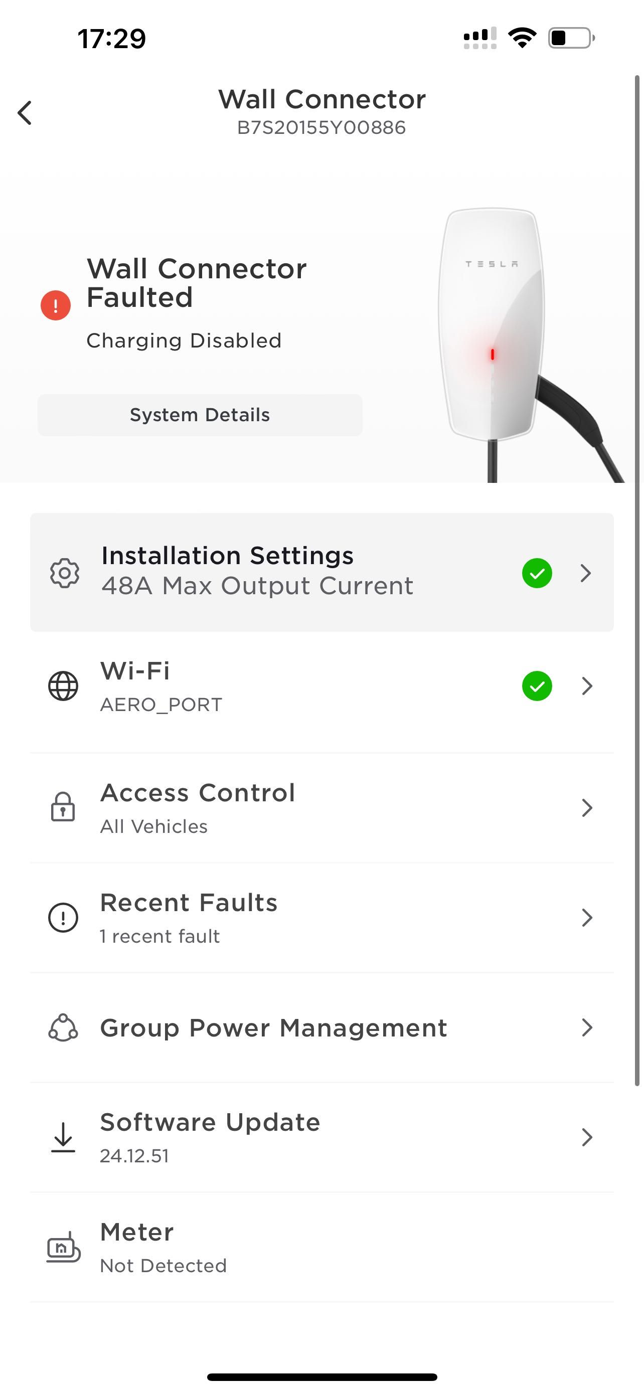 Зарядна станція 48А Волл конектор Wall connector GEN 3 USA 48A