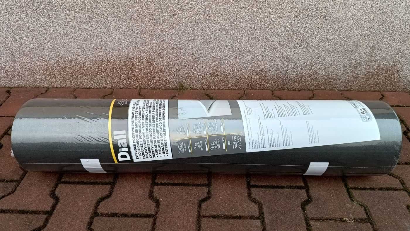 Podkład podłogowy pod panele Diall 1,2mm 20m2 XPS nowy