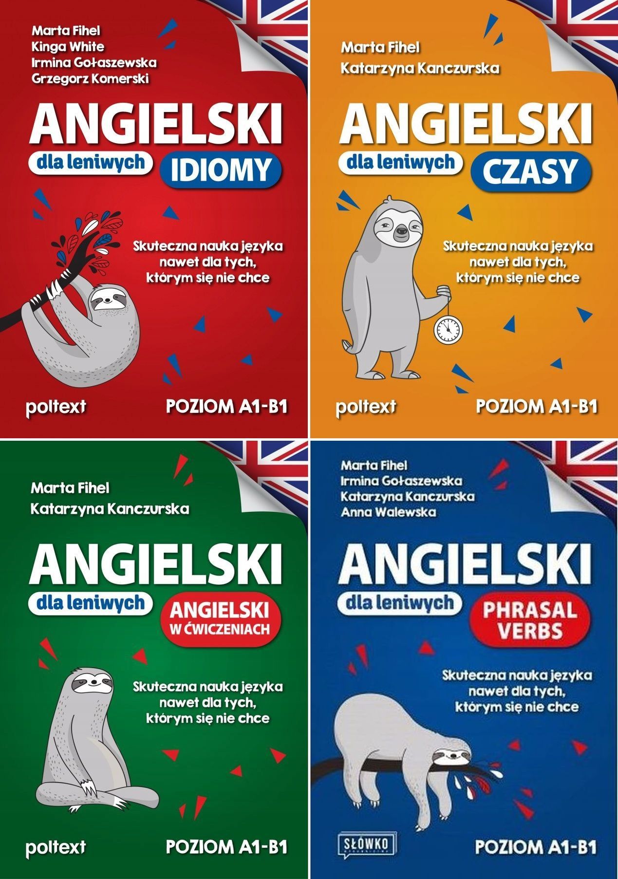 Angielski Dla Leniwych Zestaw Książek Poziom A1-B1