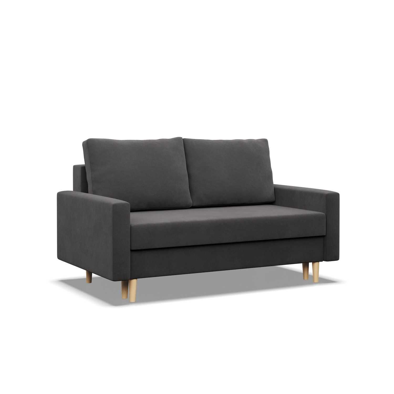 Sofa Kanapa 2-osobowa Rozkładana do Salonu Poczekalni Pojemnik Blank