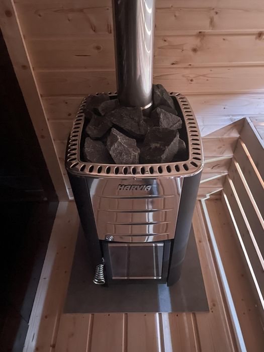 Sauna Ogrodowa 2,3x2,3m Ocieplona Ściana szklana + Piec Okazja
