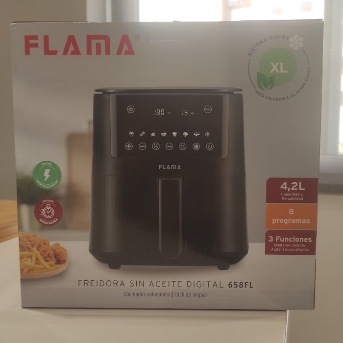 Fritadeira sem Óleo AirFryer Flama 658FL 4,2L - Preto