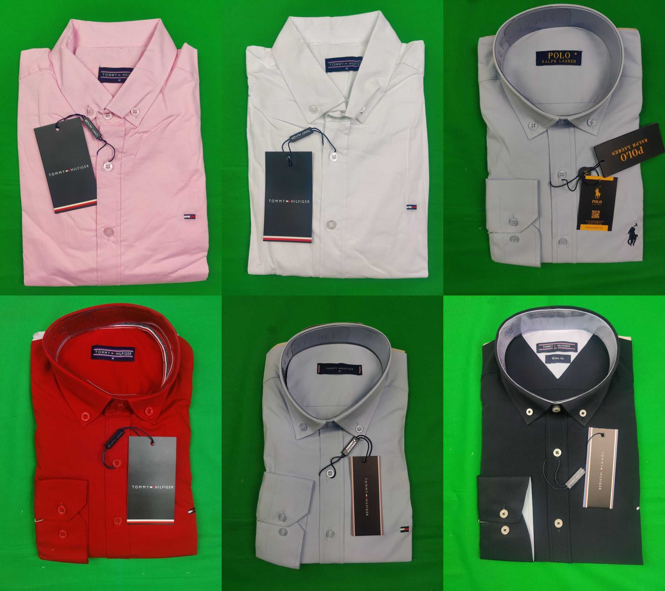 Koszule męskie M-3XL Slim Fit Tommy Hilfiger Ralph Lauren Premium