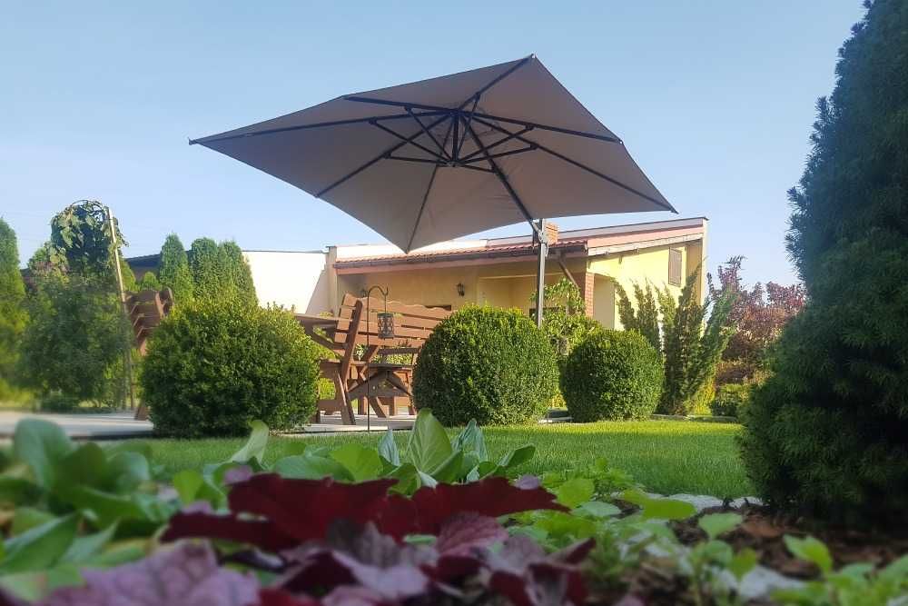 Parasol ogrodowy SZARY 3x3m