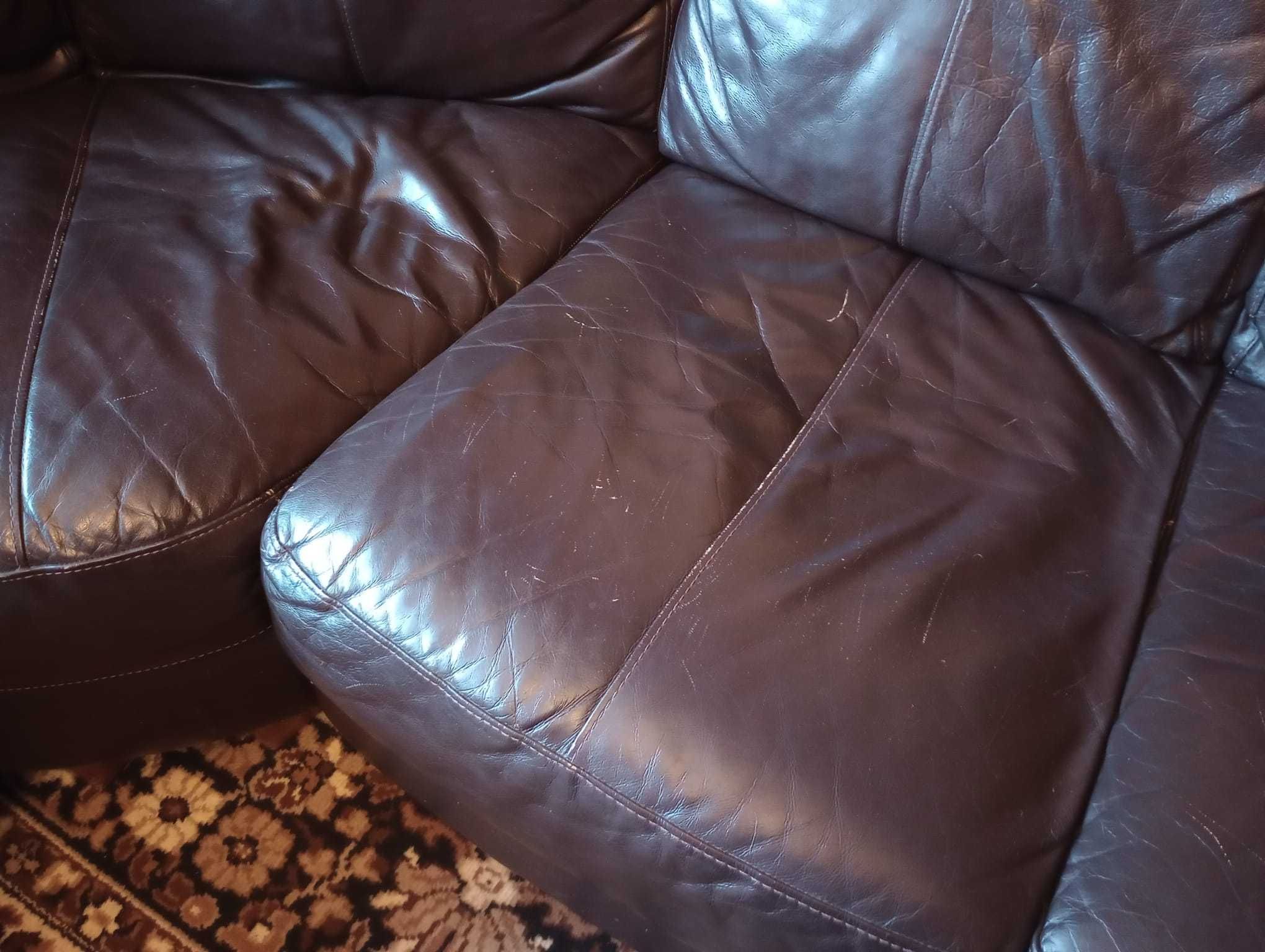 Kanapa naroznik ,sofa,skora naturalna