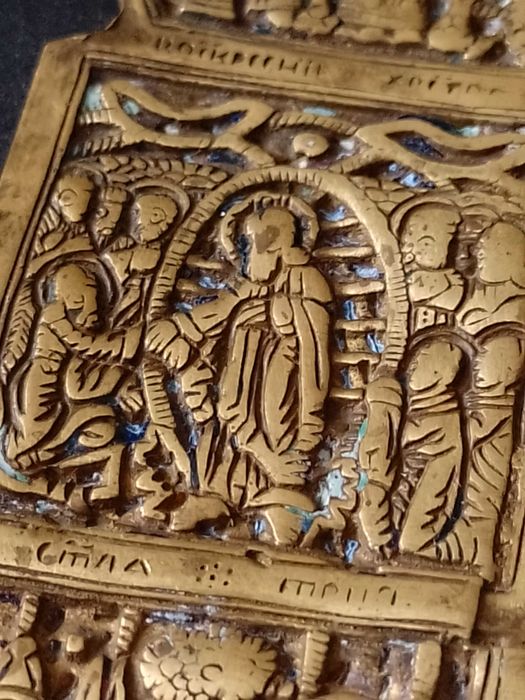 Ikona podróżna starocerkiewna Rosja oryginal (3)