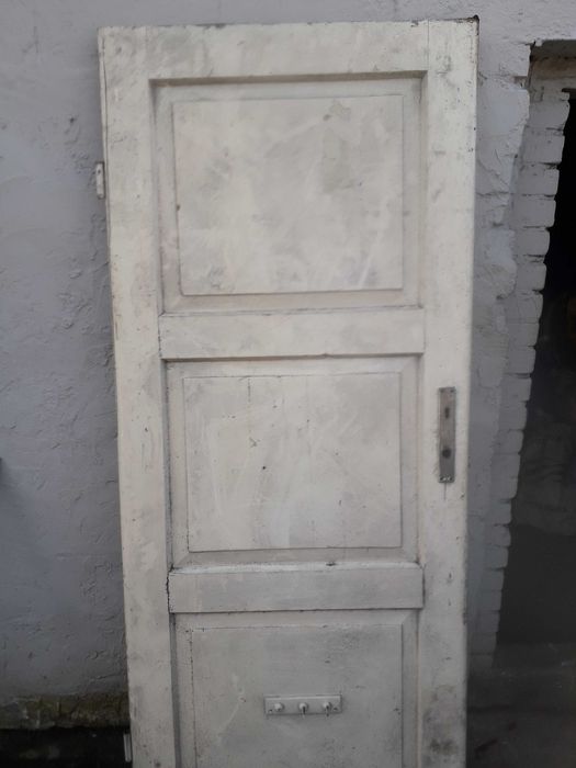 Drzwi prl stare zabytkowe solidne lite drewno