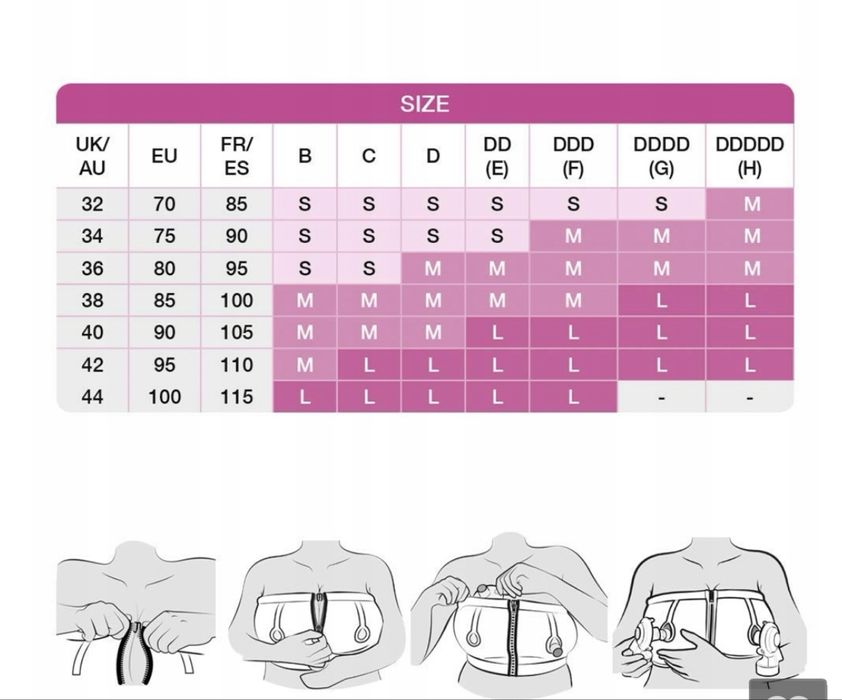Medela gorset, biustonosz do laktatorow czarny, rozmiar M