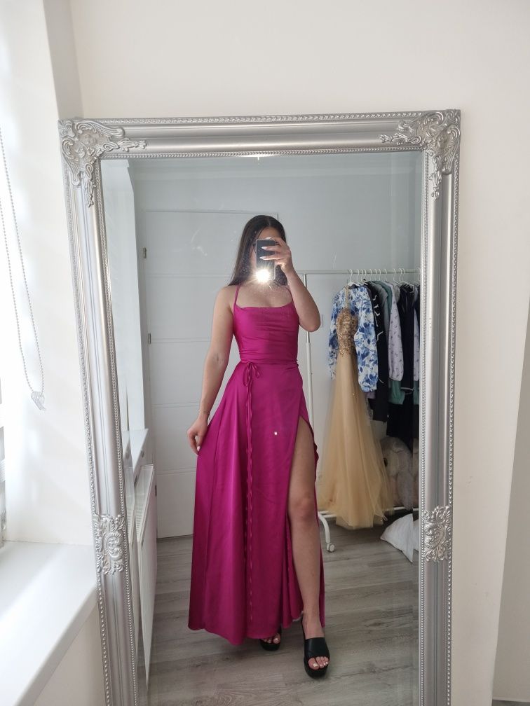 Sukienka na studniówkę dla druhny na wesele różowa SSM17082