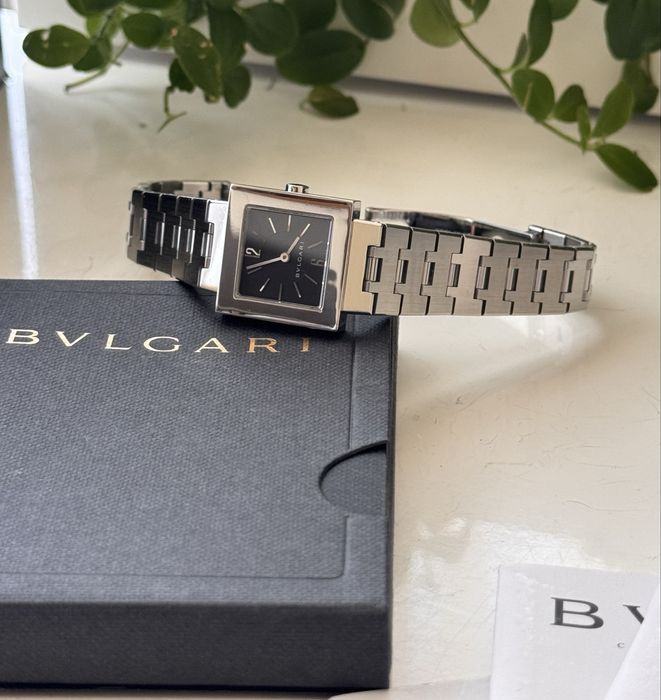 Bvlgari “Quadrato” 22mm com Caixa e Certificado