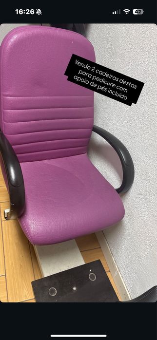 Cadeira pedicure com apoio pes