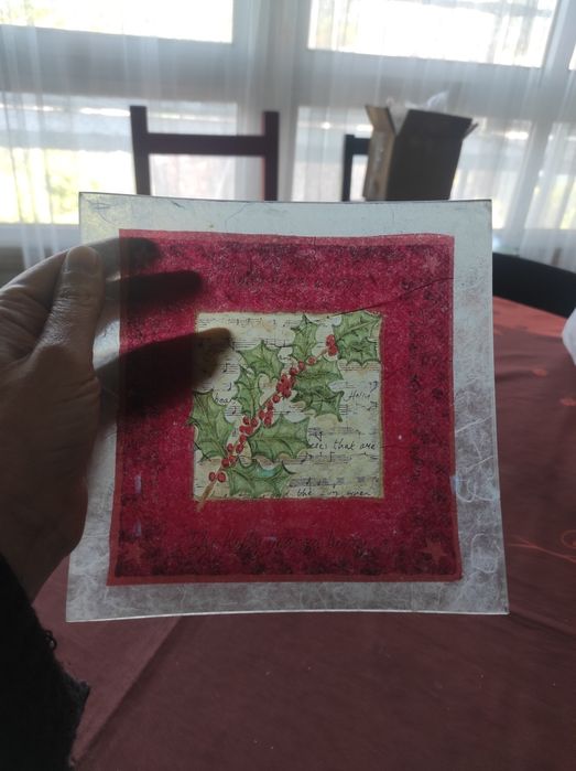 Prato de Natal estilo découoage