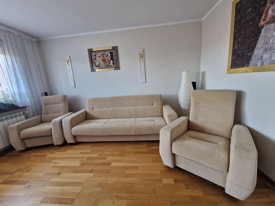 Zestaw sofa i fotele