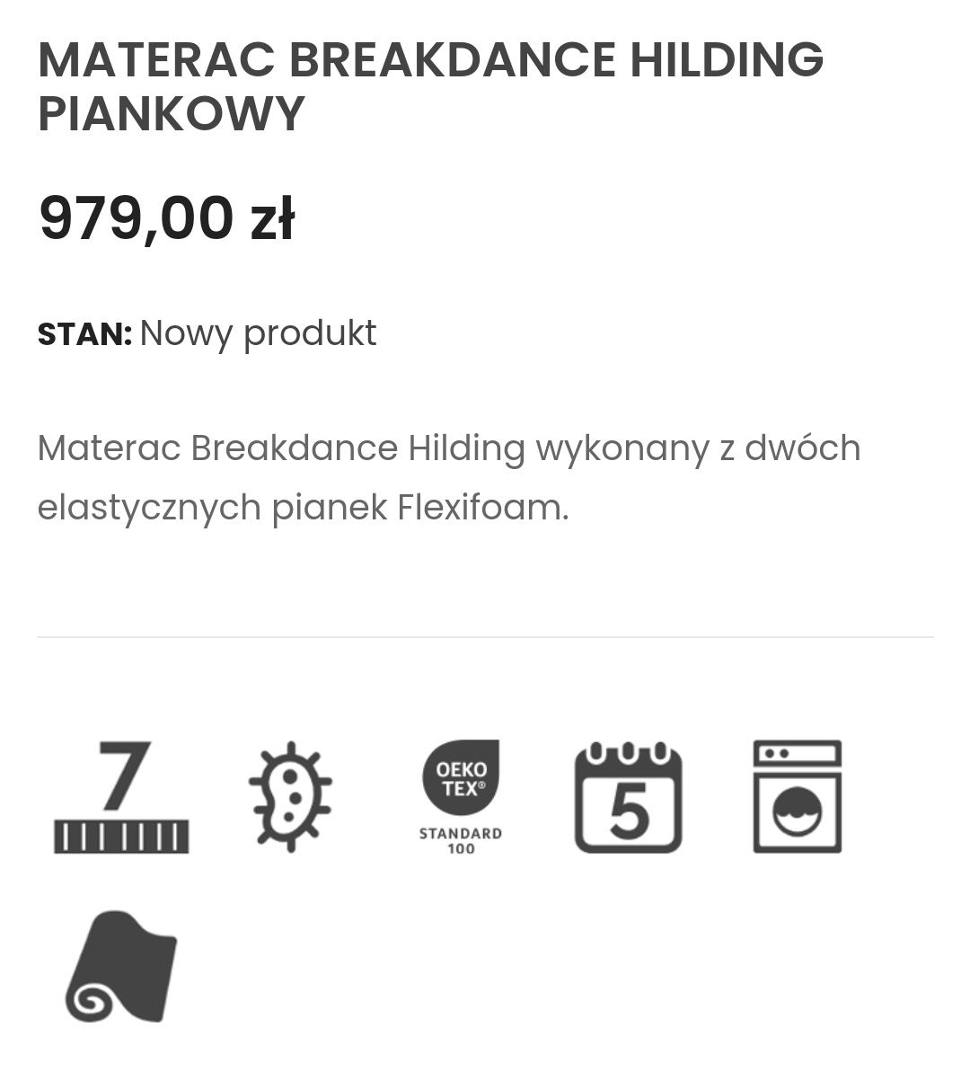 Materac Hilding Breakdance 90x200